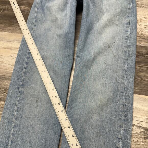 Levis 501 Light Wash Blue Mens 30x31 Straight Leg Button Fly Denim Jeans Red Tab - Picture 5 of 14